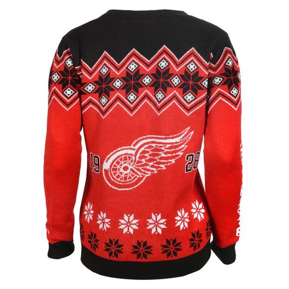 Detroit Red Wings NHL Women's Ugly Cardigan - Picture 2 of 3
